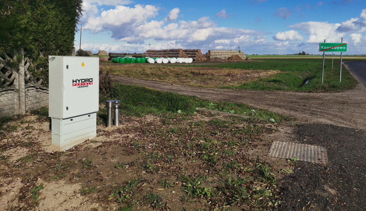 na zdjęciu przepompownia w Konradowie