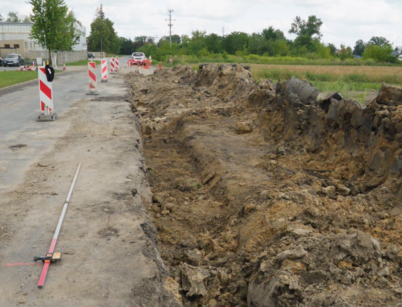 wykop na ulicy towarowej